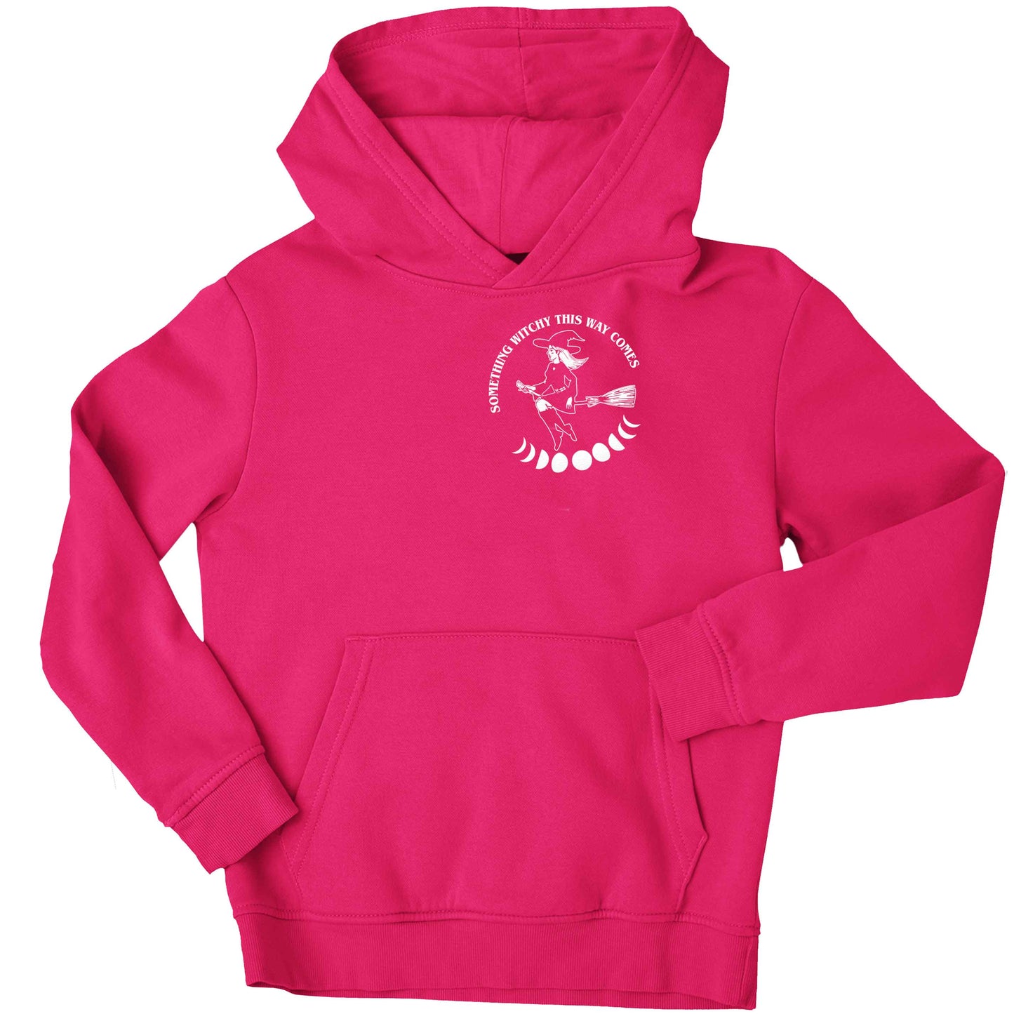 Feeling witchy? This design should hit the spot! children's pink hoodie 12-13 Years