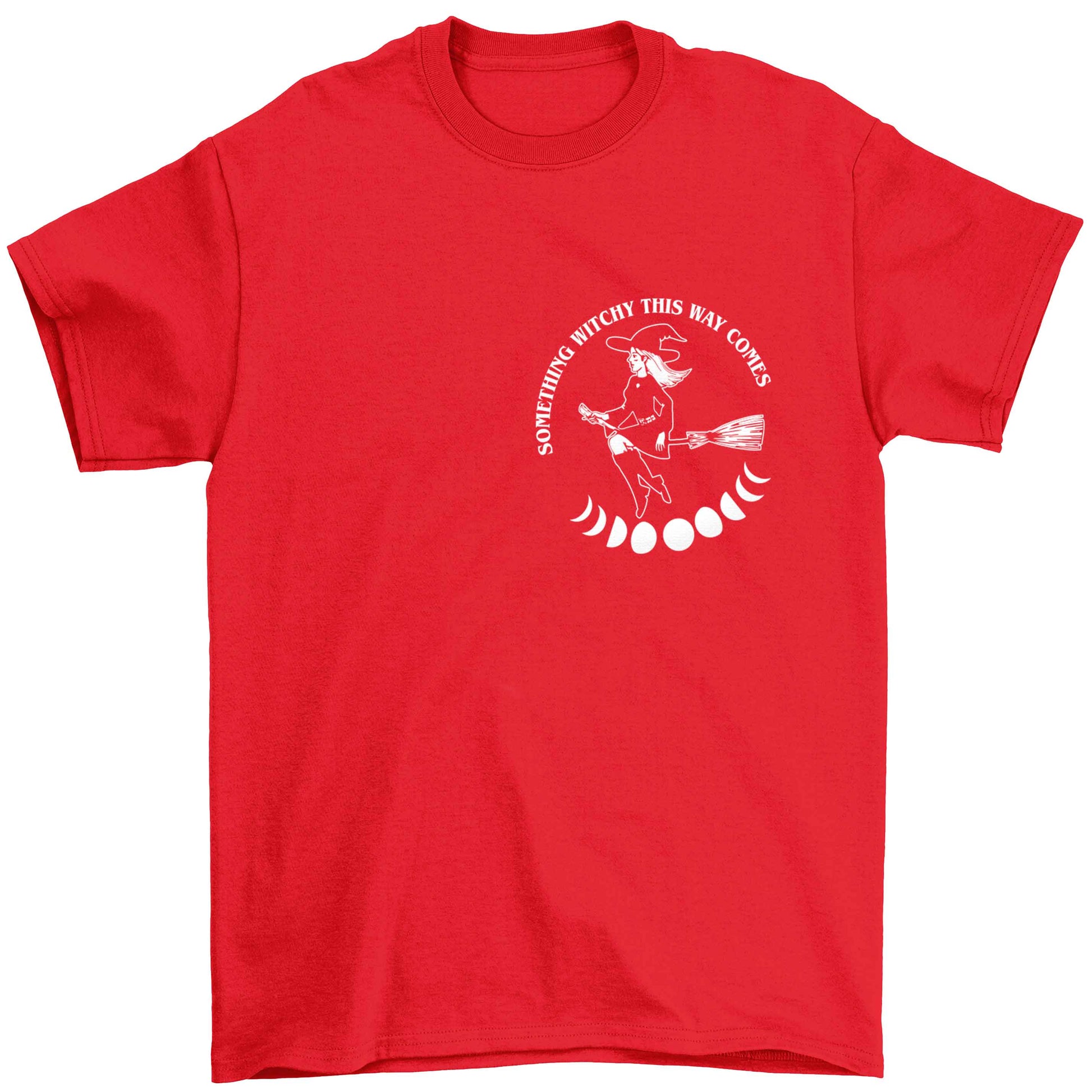 Feeling witchy? This design should hit the spot! Children's red Tshirt 12-13 Years