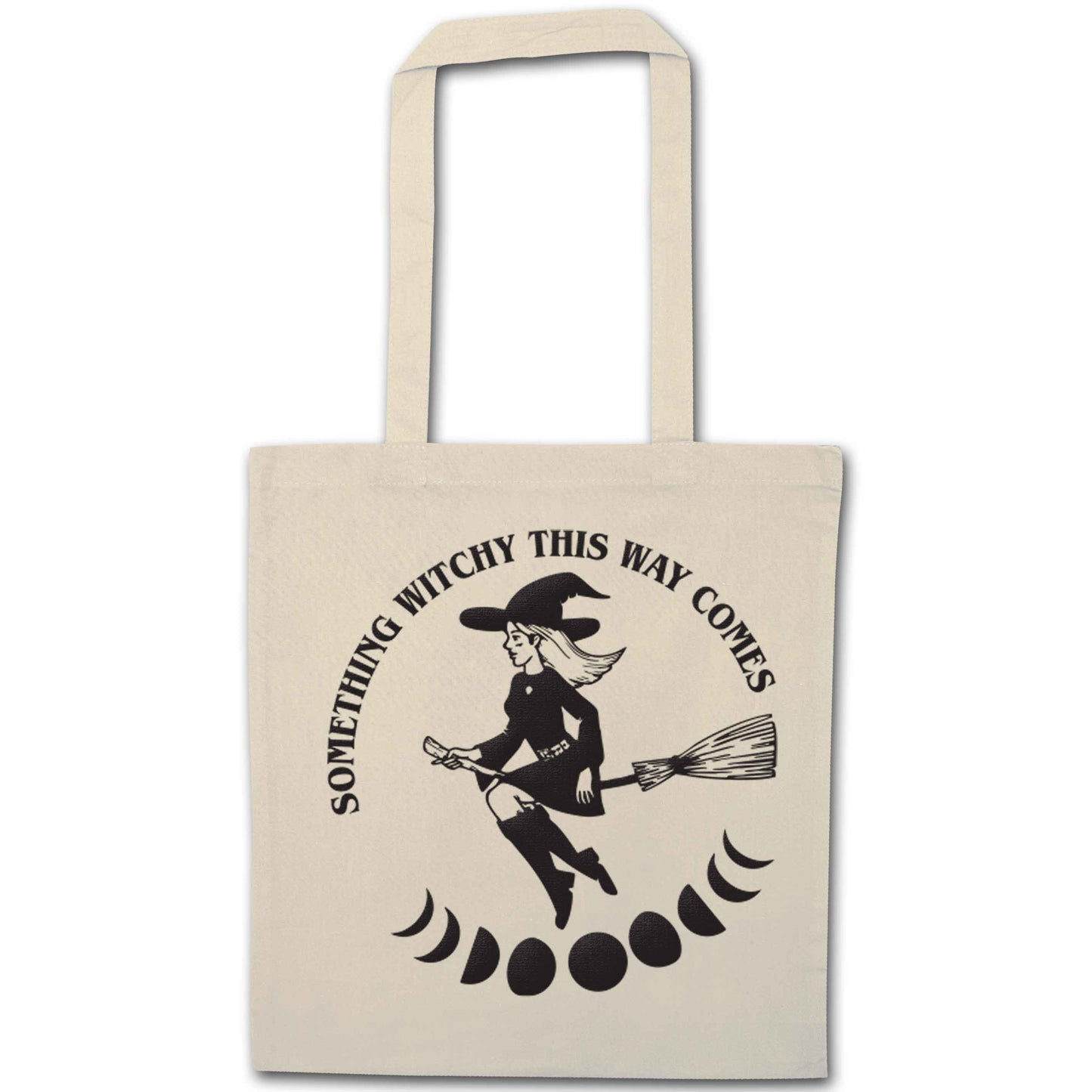 Feeling witchy? This design should hit the spot! natural tote bag