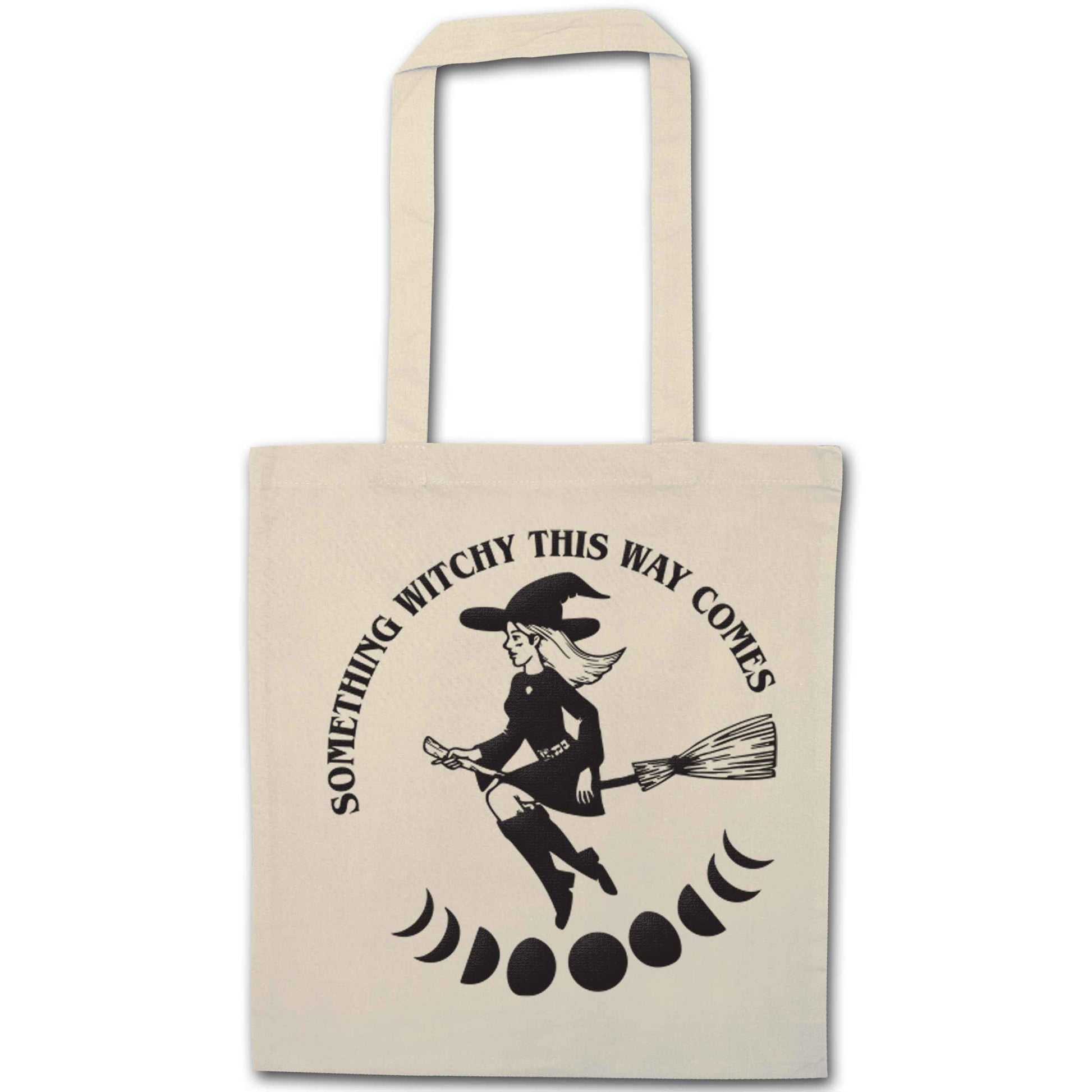 Feeling witchy? This design should hit the spot! natural tote bag
