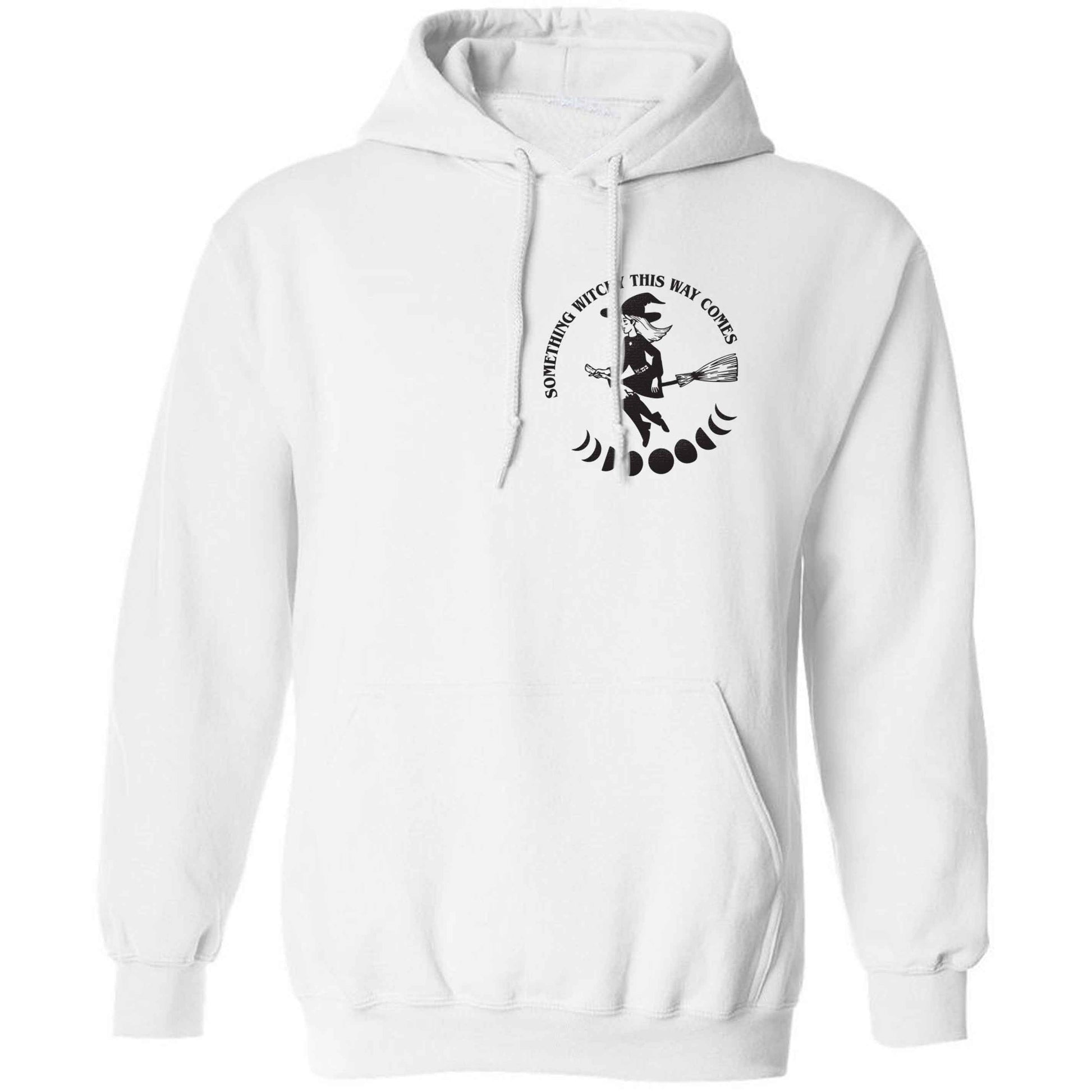 Feeling witchy? This design should hit the spot! adults unisex white hoodie 2XL