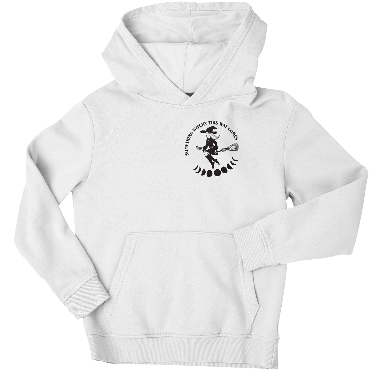 Feeling witchy? This design should hit the spot! children's white hoodie 12-13 Years