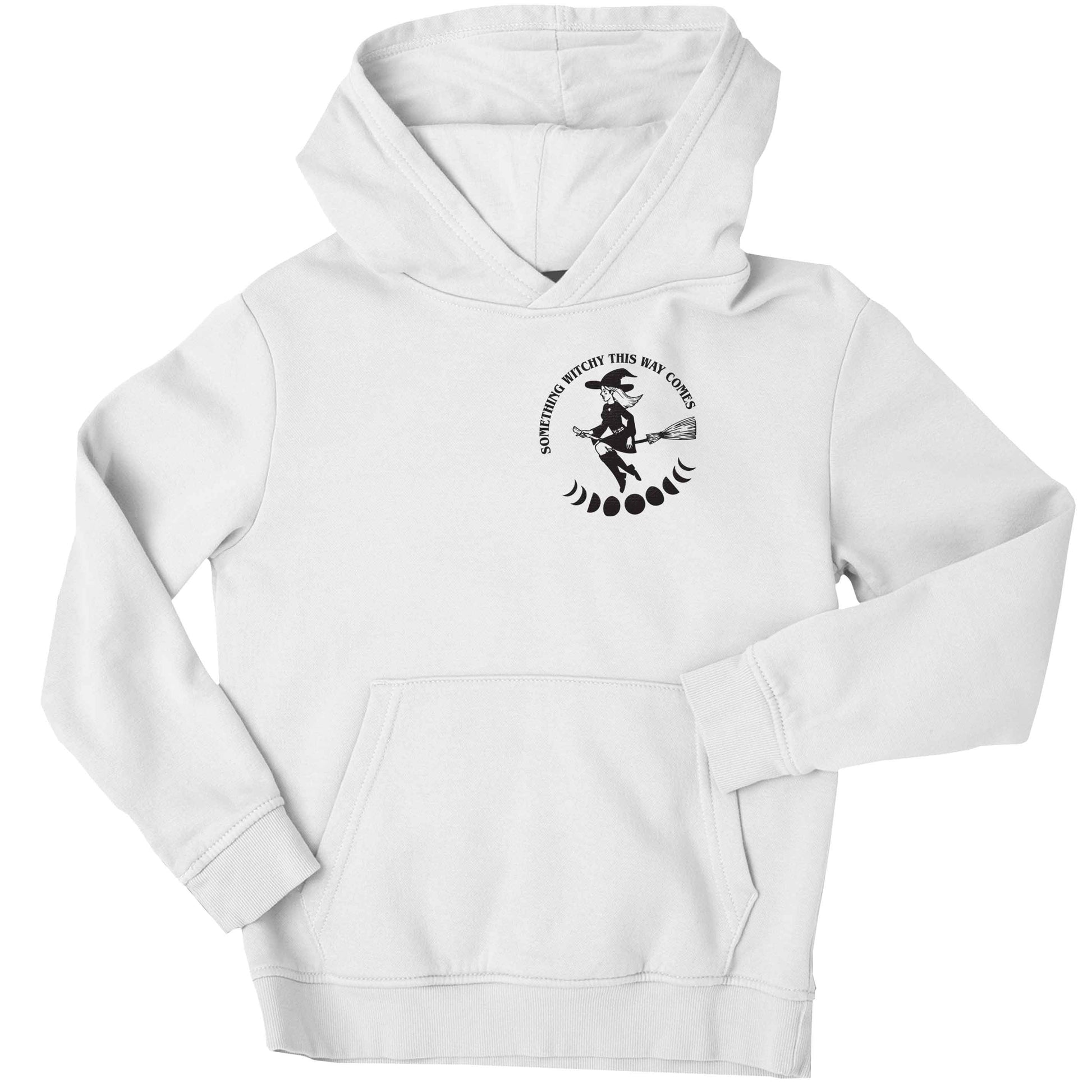 Feeling witchy? This design should hit the spot! children's white hoodie 12-13 Years