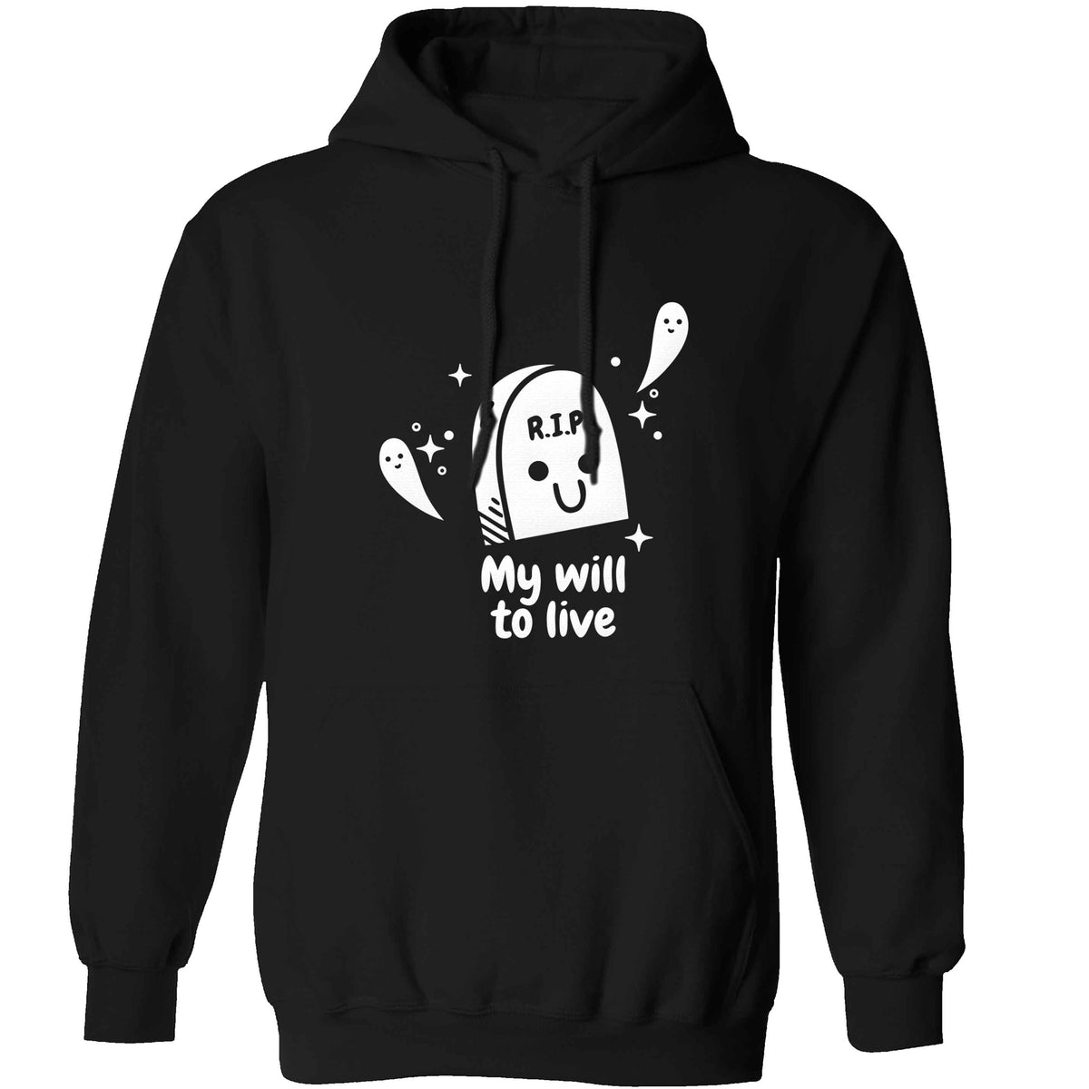 RIP My will to live adults unisex black hoodie 2XL