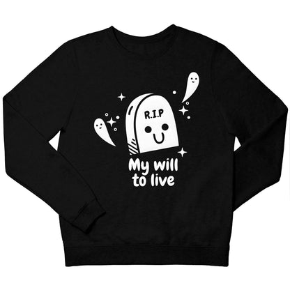 RIP My will to live children's black sweater 12-13 Years