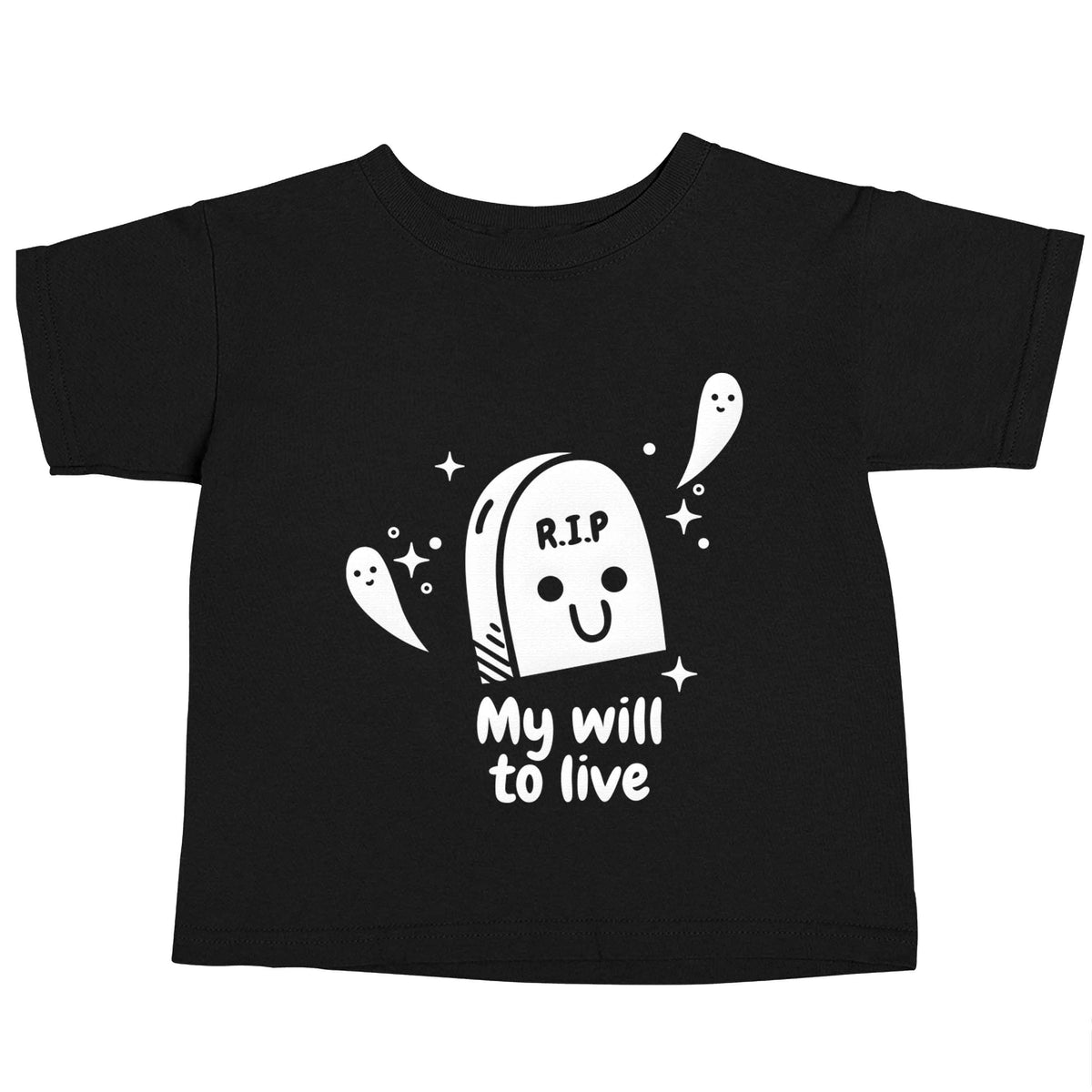 RIP My will to live Black baby toddler Tshirt 2 years