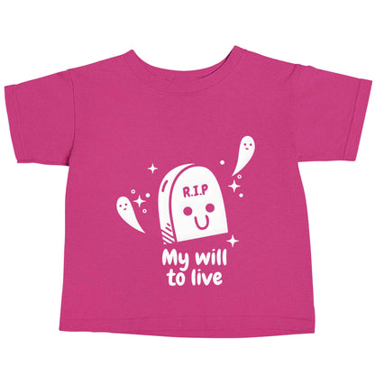 RIP My will to live pink baby toddler Tshirt 2 Years
