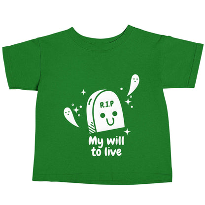 RIP My will to live green baby toddler Tshirt 2 Years