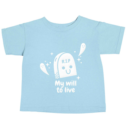 RIP My will to live light blue baby toddler Tshirt 2 Years