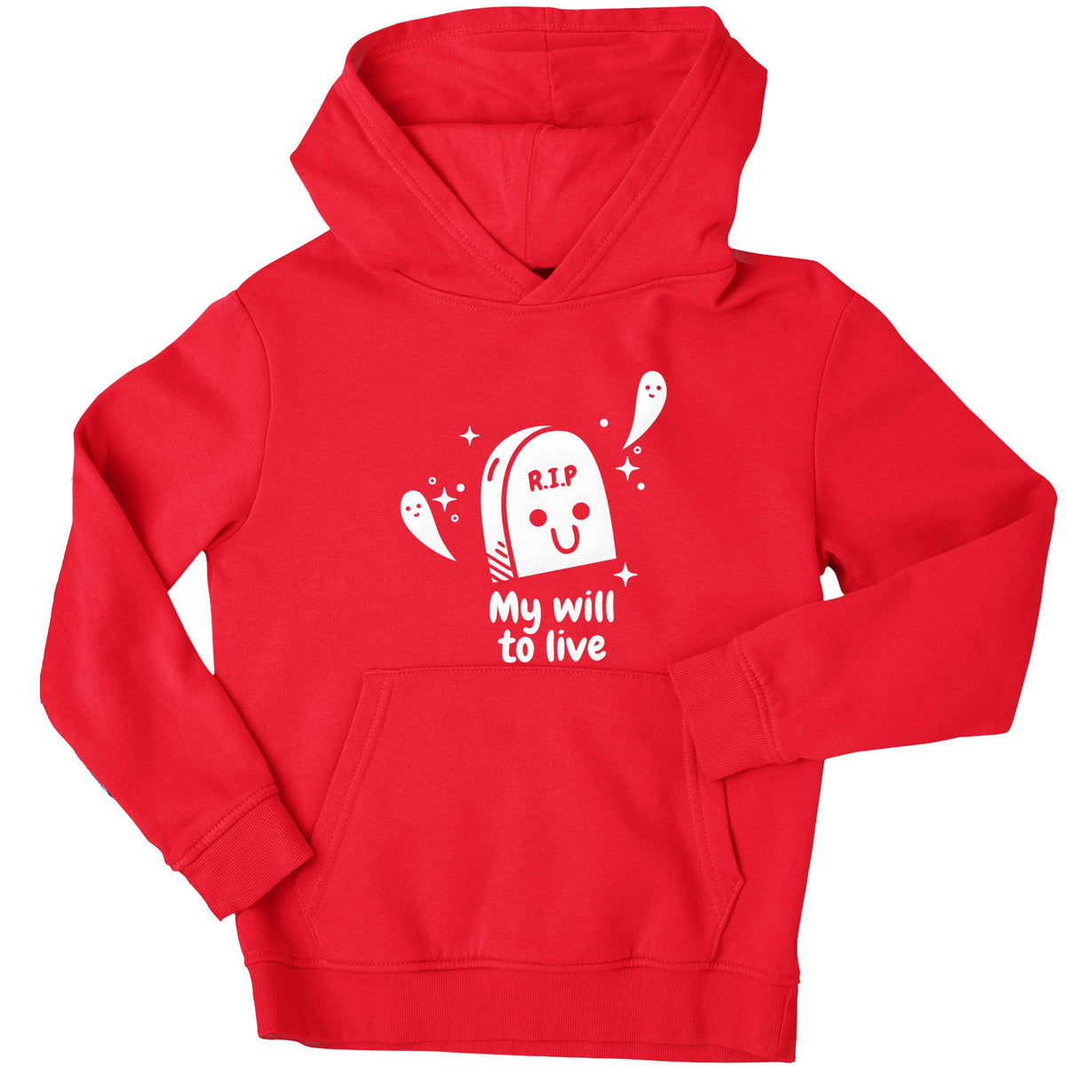 RIP My will to live children's red hoodie 12-13 Years