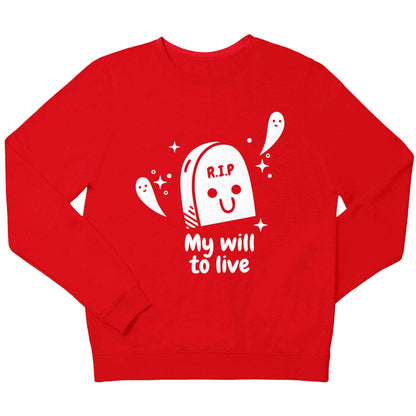 RIP My will to live children's grey sweater 12-13 Years