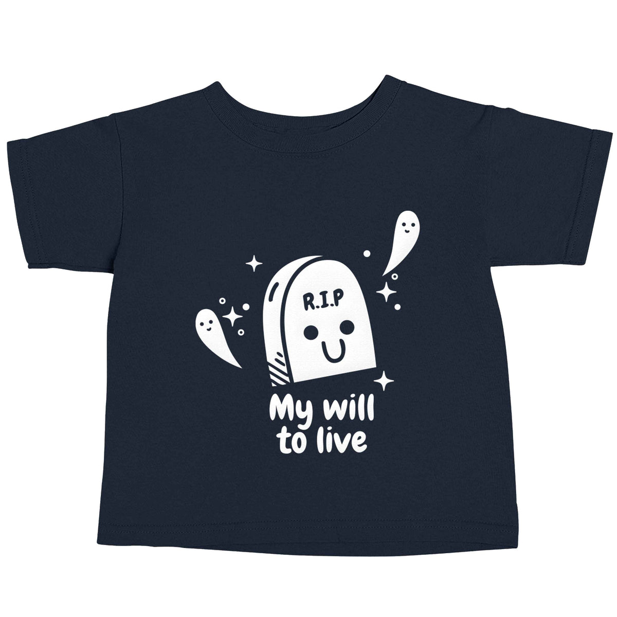 RIP My will to live navy baby toddler Tshirt 2 Years