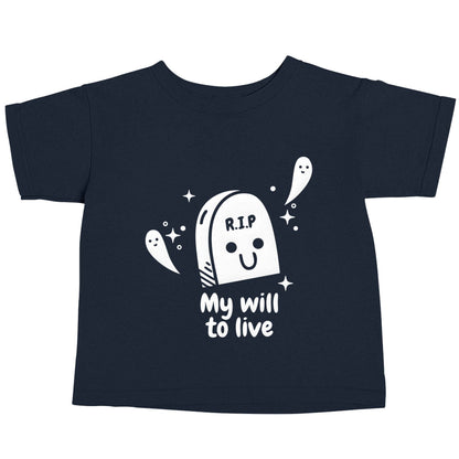 RIP My will to live navy baby toddler Tshirt 2 Years