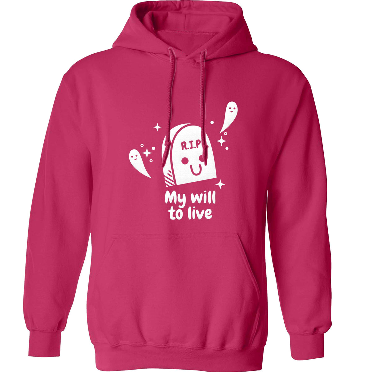 RIP My will to live adults unisex pink hoodie 2XL