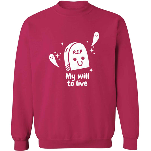 RIP My will to live adult's unisex pink sweater 2XL