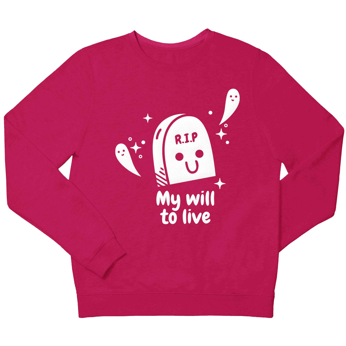 RIP My will to live children's pink sweater 12-13 Years
