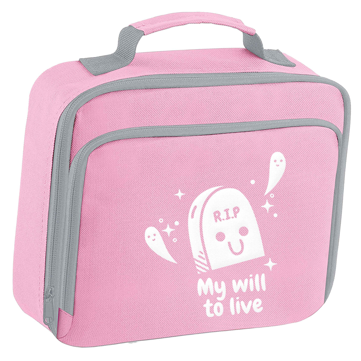 RIP My will to live insulated pink lunch bag cooler