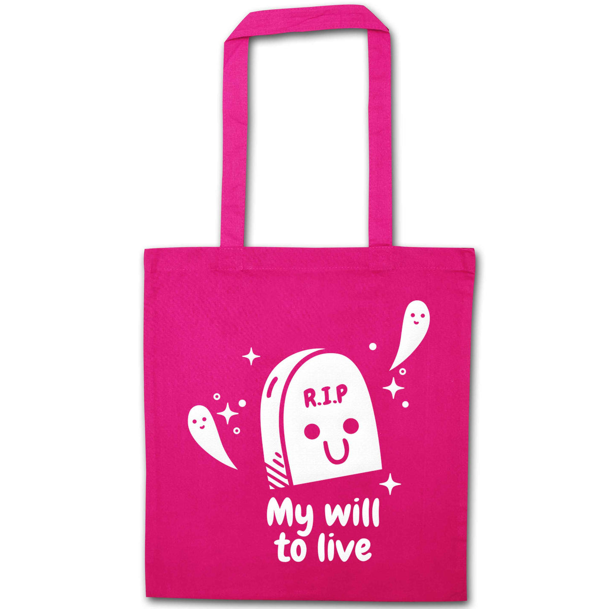 RIP My will to live pink tote bag