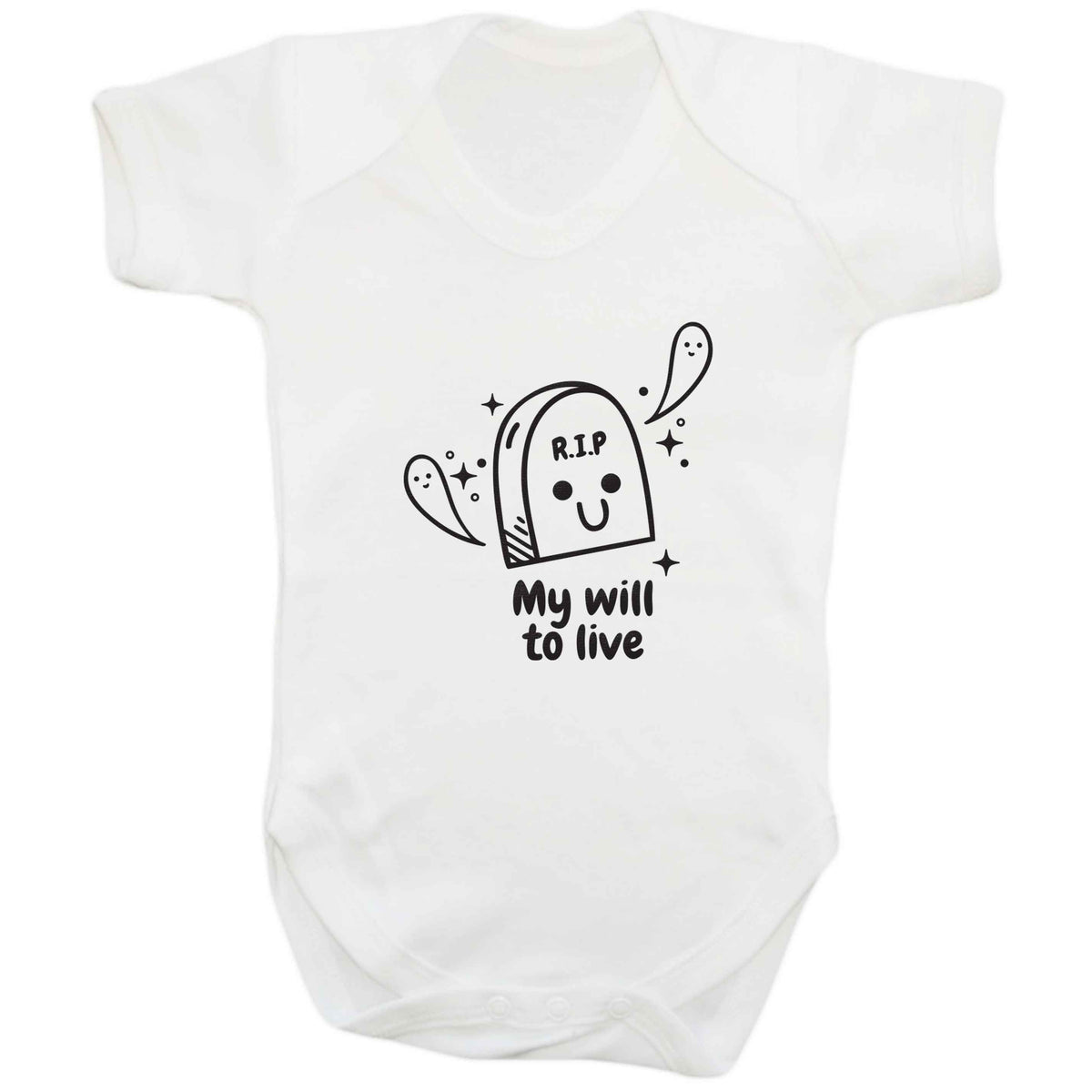 RIP My will to live baby bodysuit white 18-24 months