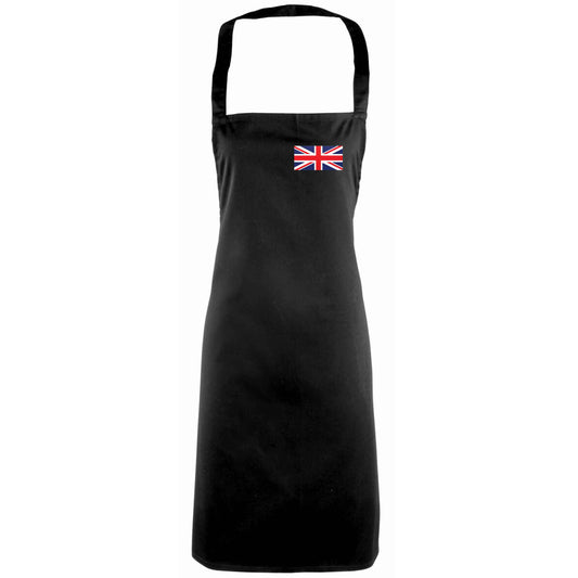 Union Jack flag pocket design adults black apron