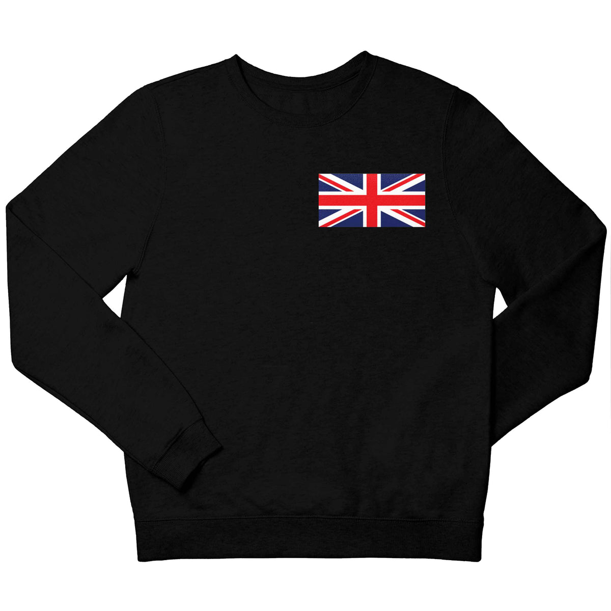 Union Jack flag pocket design children's black sweater 12-13 Years