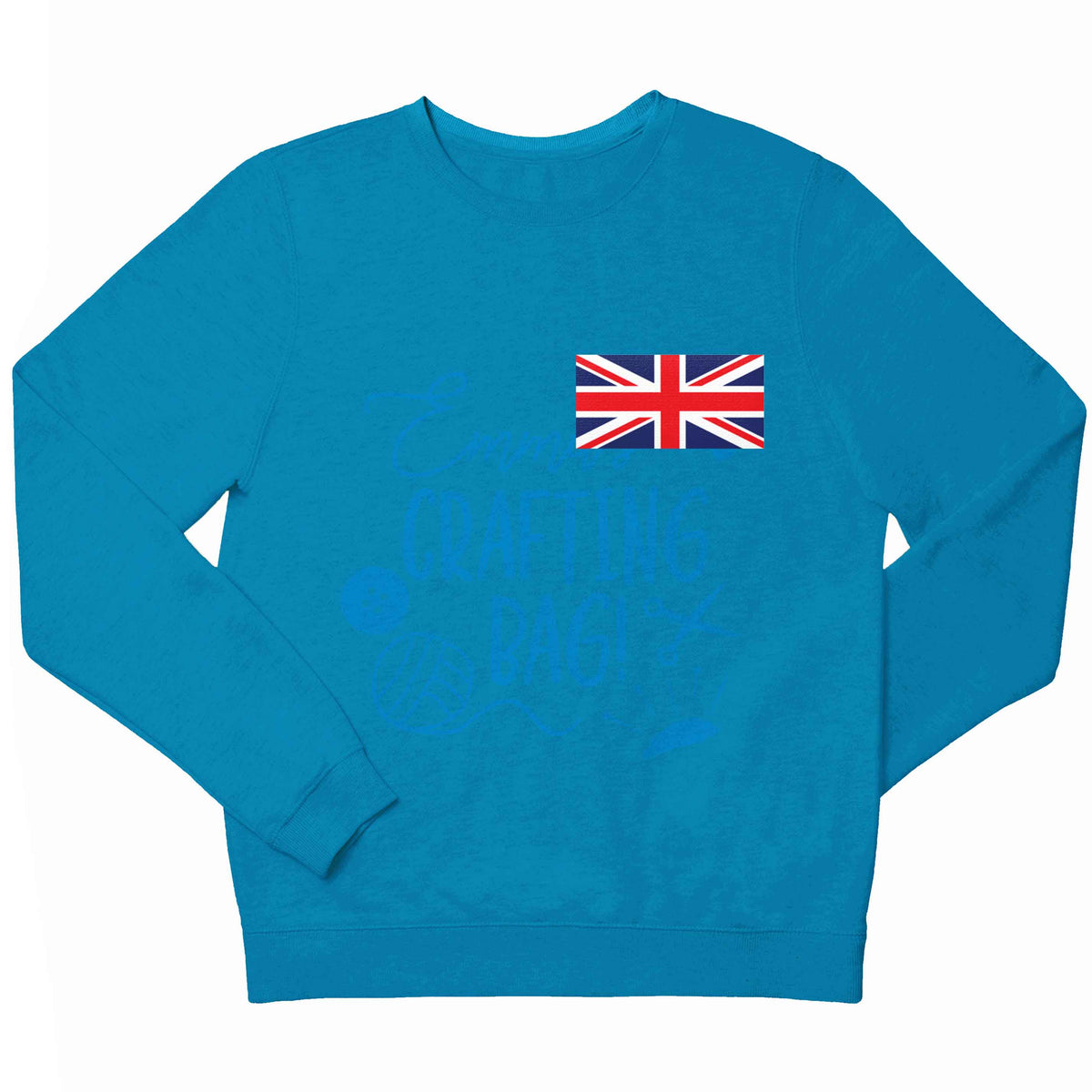 Union Jack flag pocket design children's blue sweater 12-13 Years