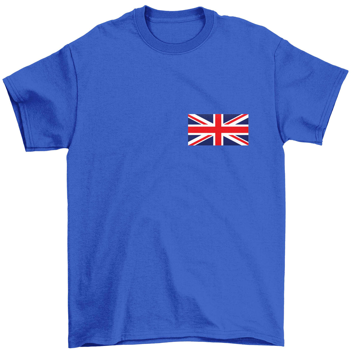 Union Jack flag pocket design Children's blue Tshirt 12-13 Years