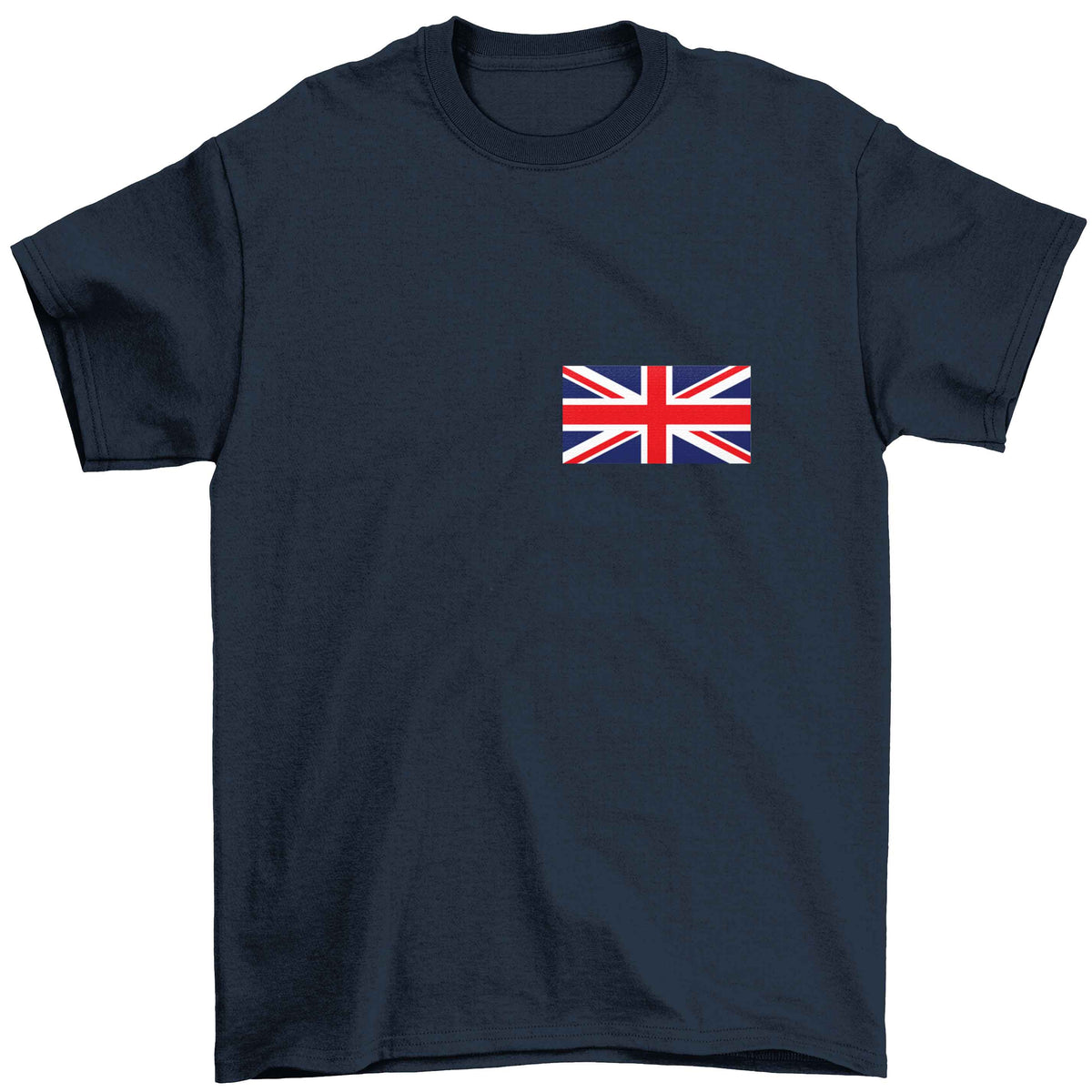 Union Jack flag pocket design Children's navy Tshirt 12-13 Years