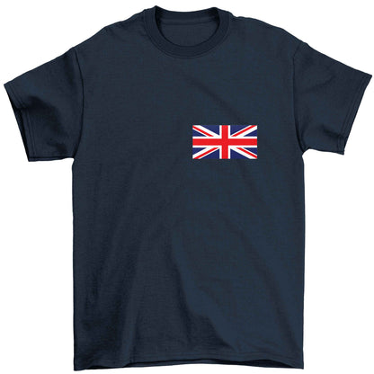 Union Jack flag pocket design Children's navy Tshirt 12-13 Years