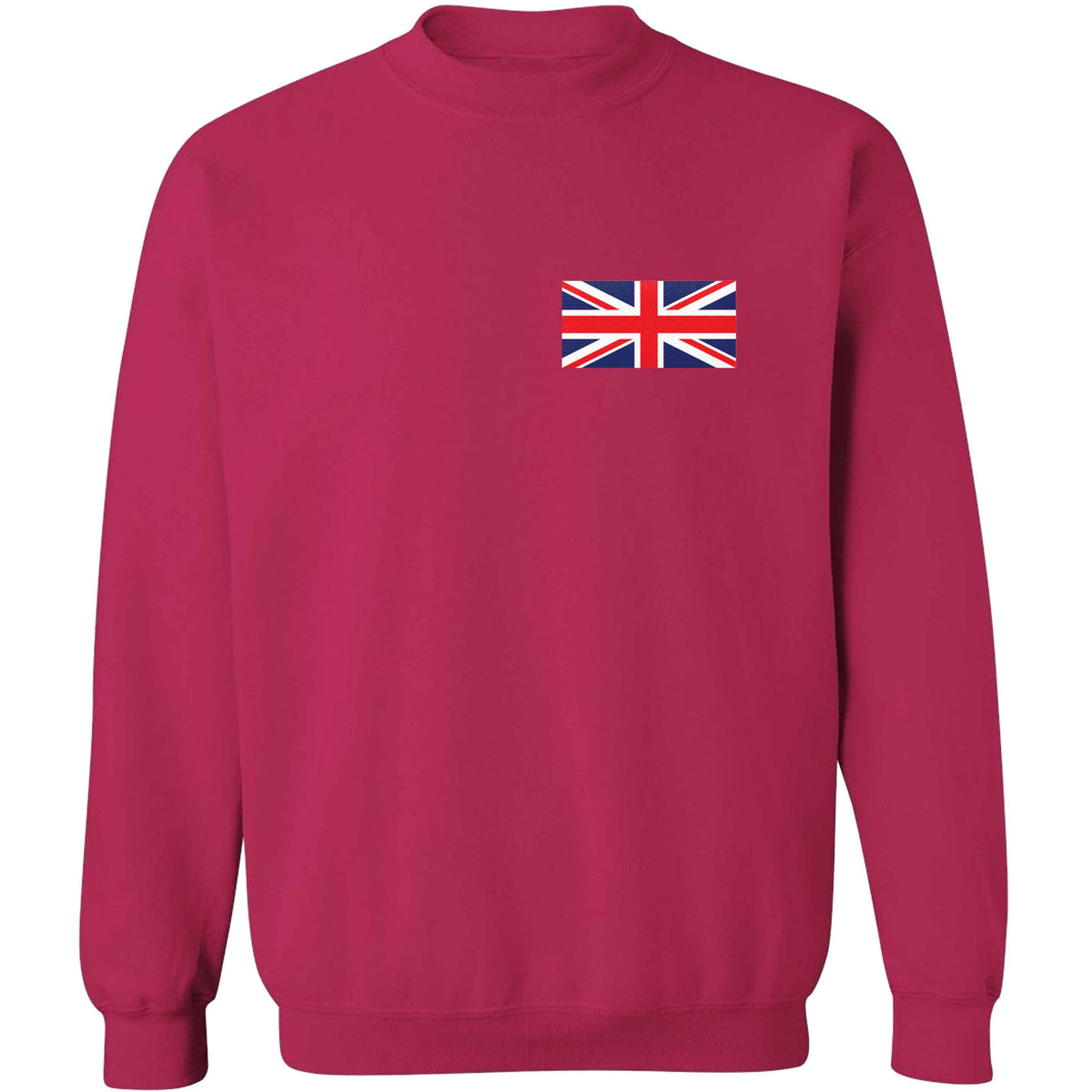 Union Jack flag pocket design adult's unisex pink sweater 2XL