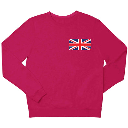 Union Jack flag pocket design children's pink sweater 12-13 Years