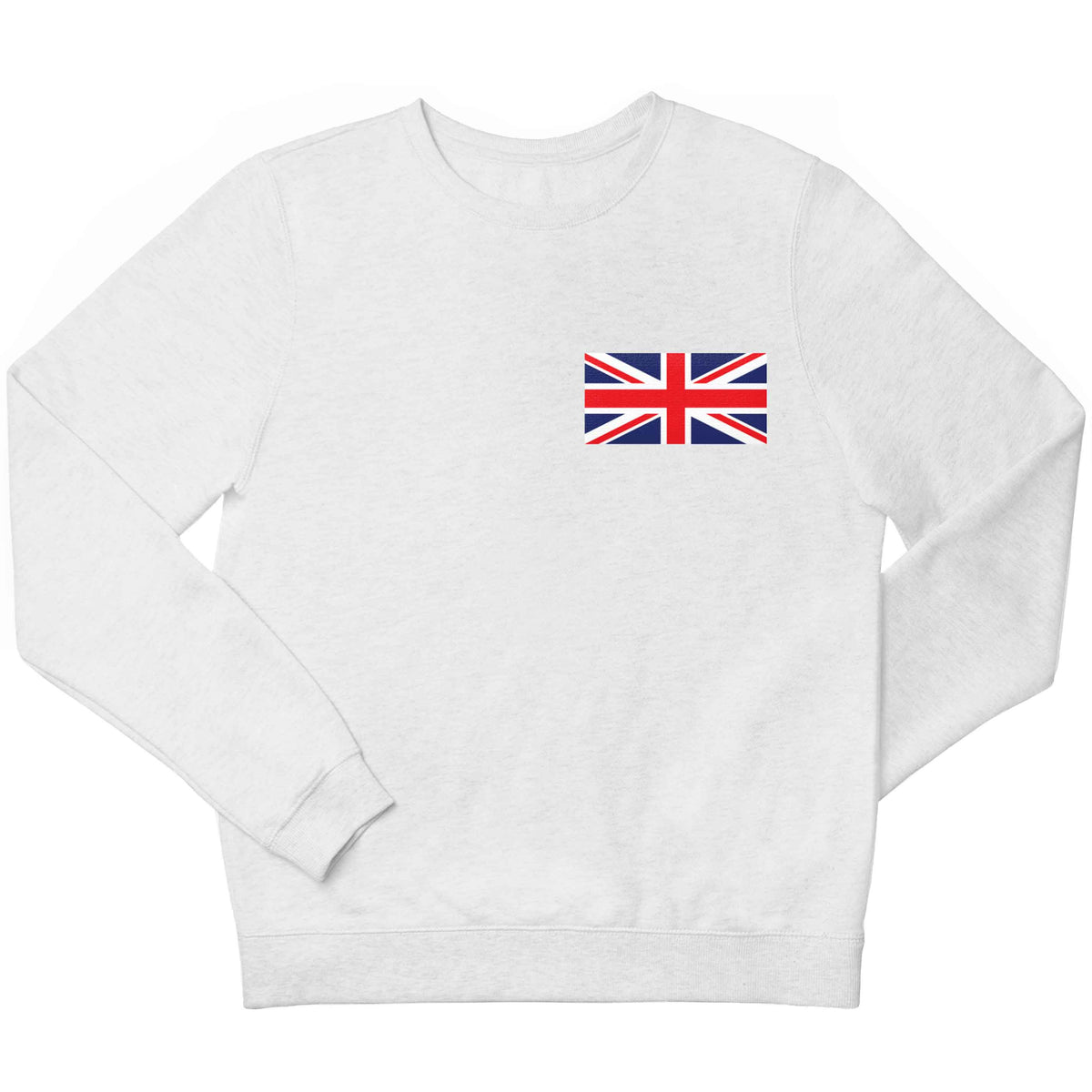 Union Jack flag pocket design children's white sweater 12-13 Years