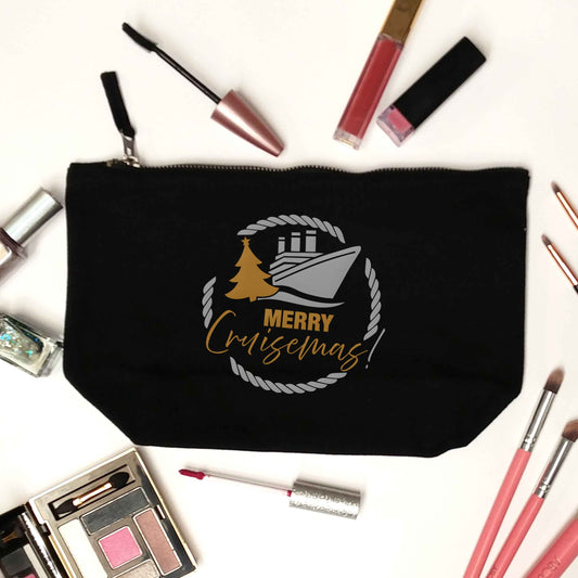 Merry cruismas black makeup bag