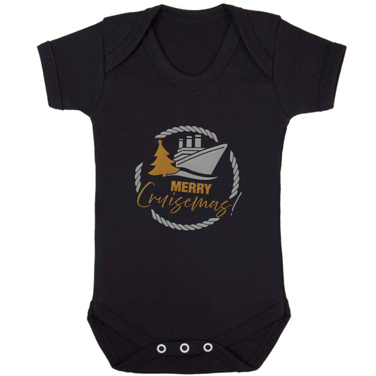 Merry cruismas baby bodysuit black 18-24 months
