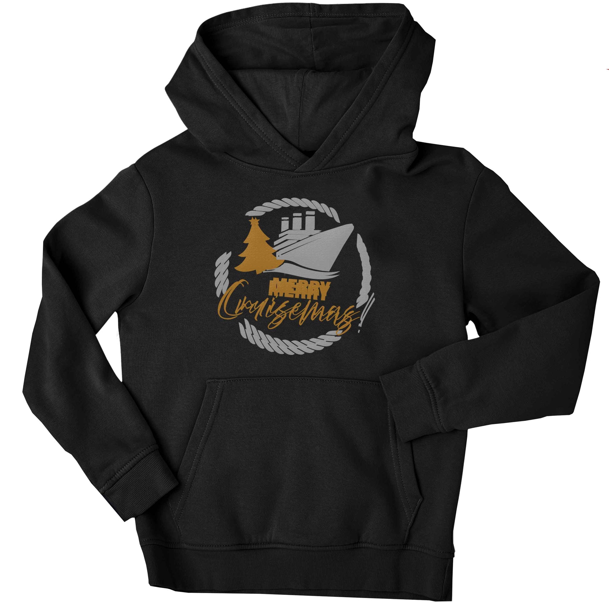 Merry cruismas children's black hoodie 12-13 Years