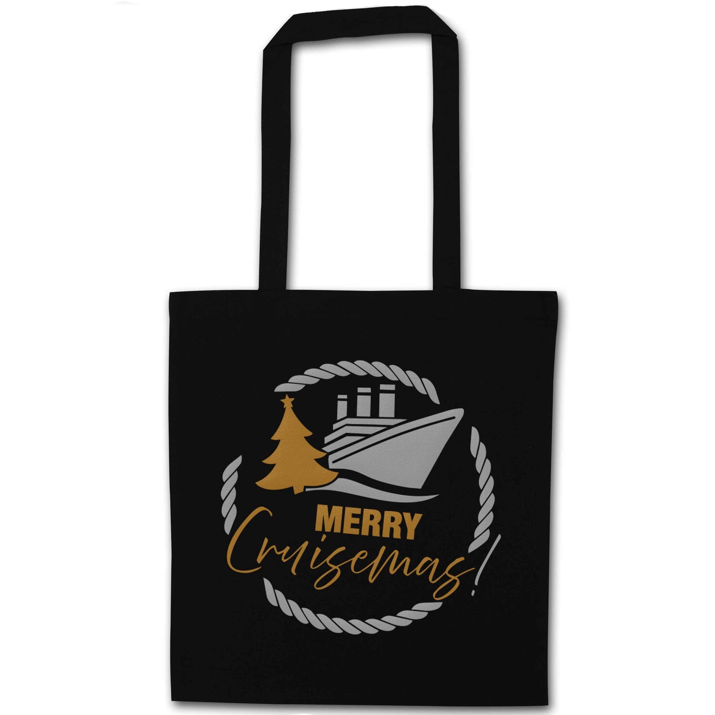 Merry cruismas black tote bag