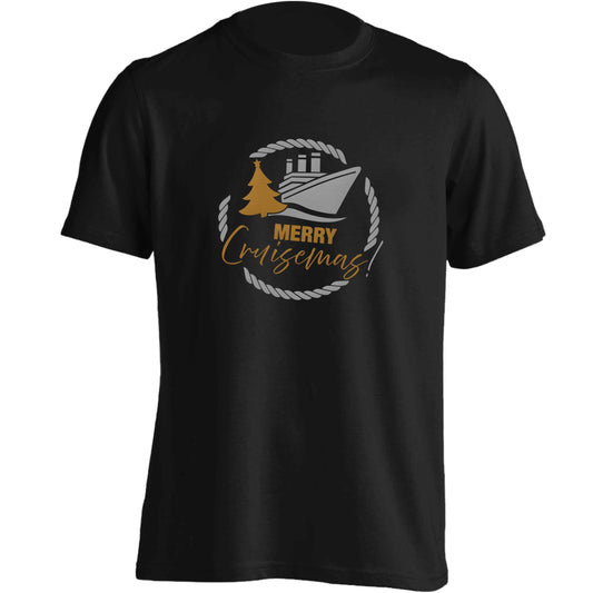 Merry cruismas adults unisex black Tshirt 2XL