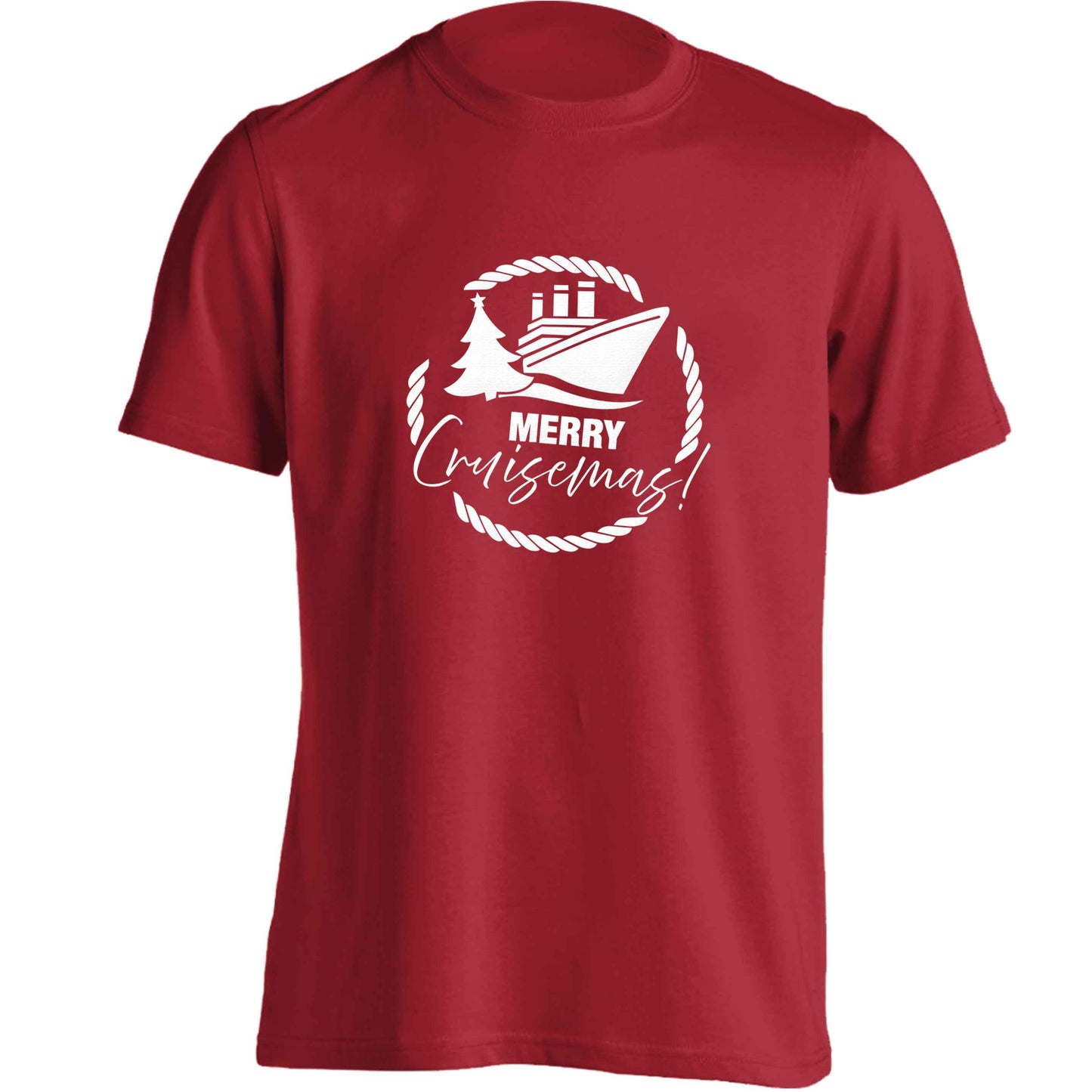 Merry cruismas adults unisex red Tshirt 2XL