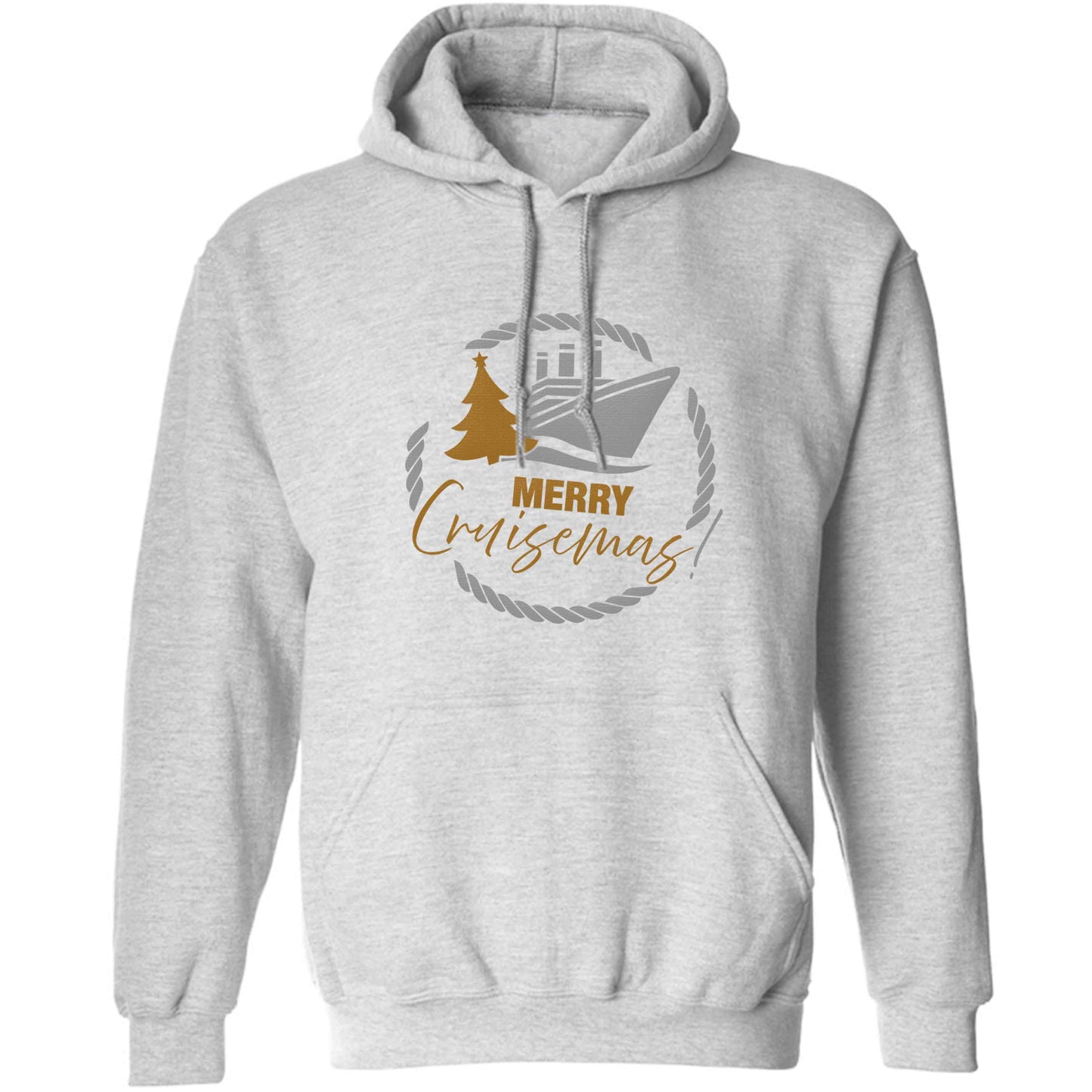 Merry cruismas adults unisex grey hoodie 2XL