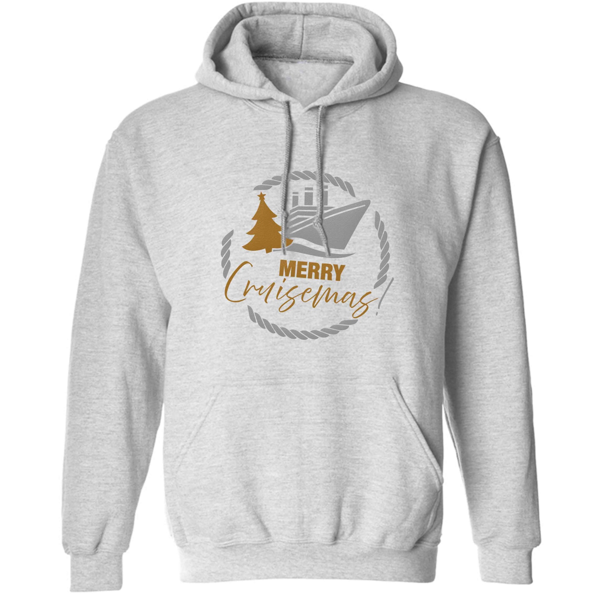 Merry cruismas adults unisex grey hoodie 2XL