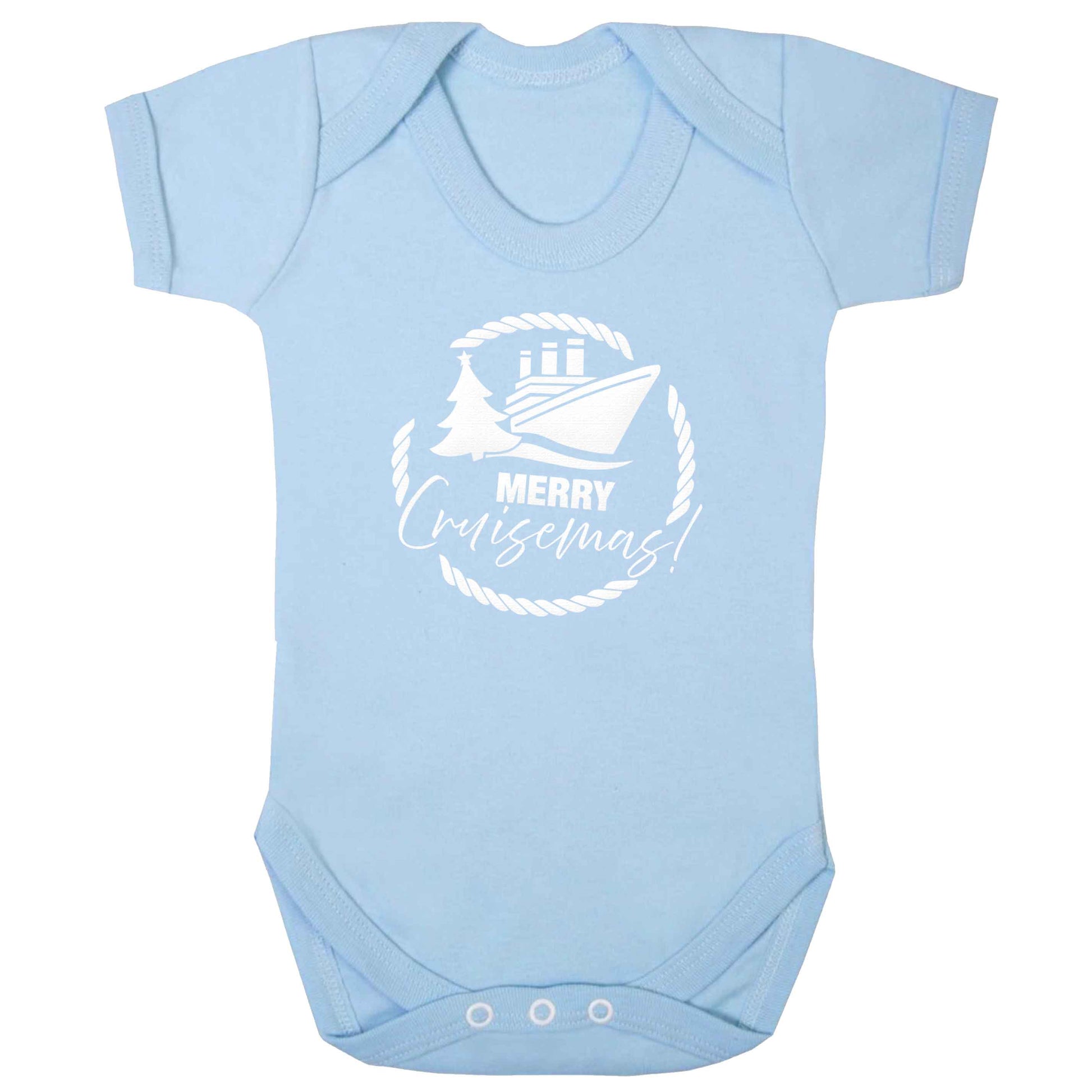 Merry cruismas baby bodysuit pale blue 18-24 months