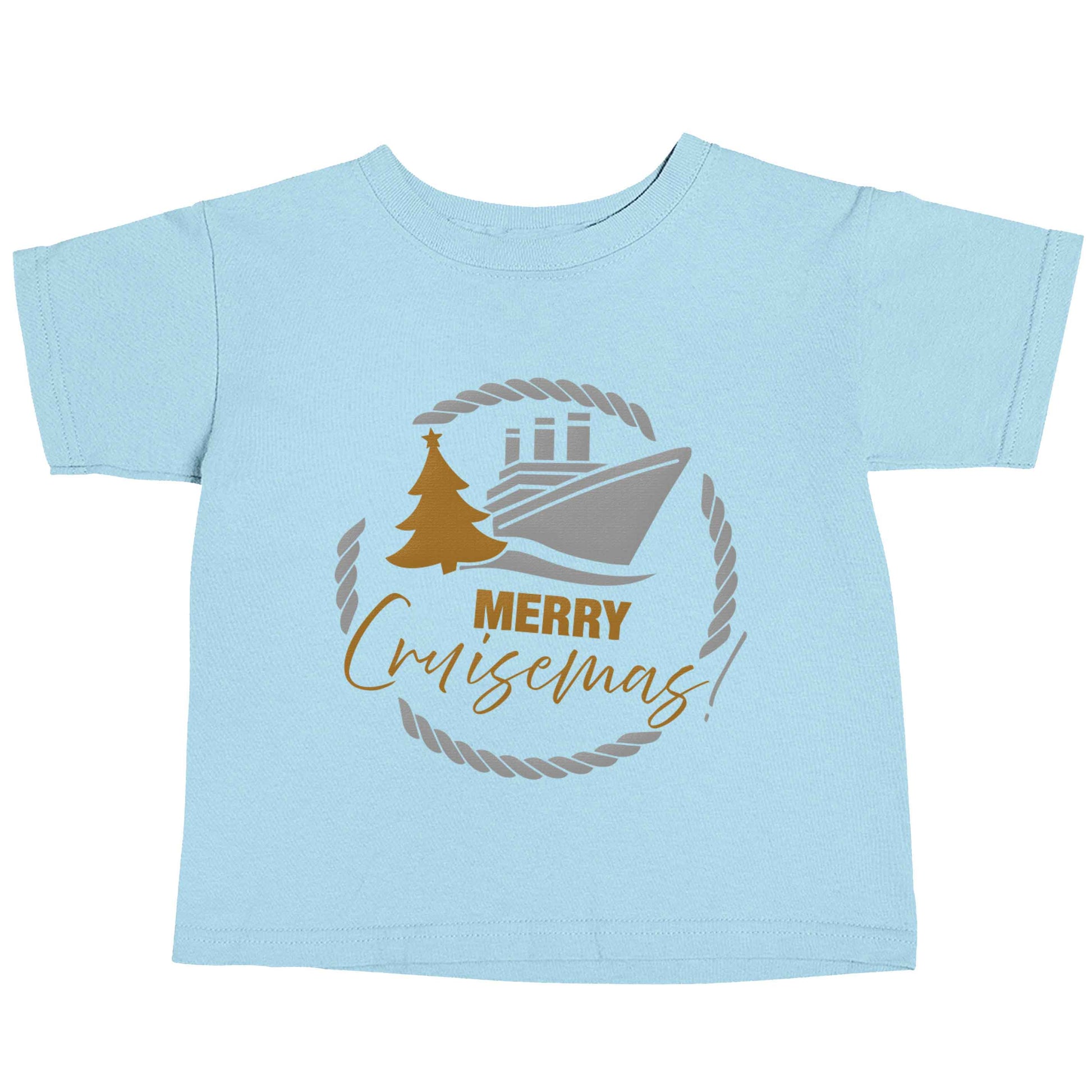 Merry cruismas light blue baby toddler Tshirt 2 Years