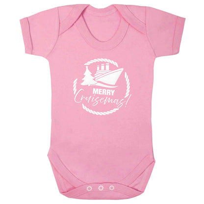 Merry cruismas baby bodysuit pale pink 18-24 months