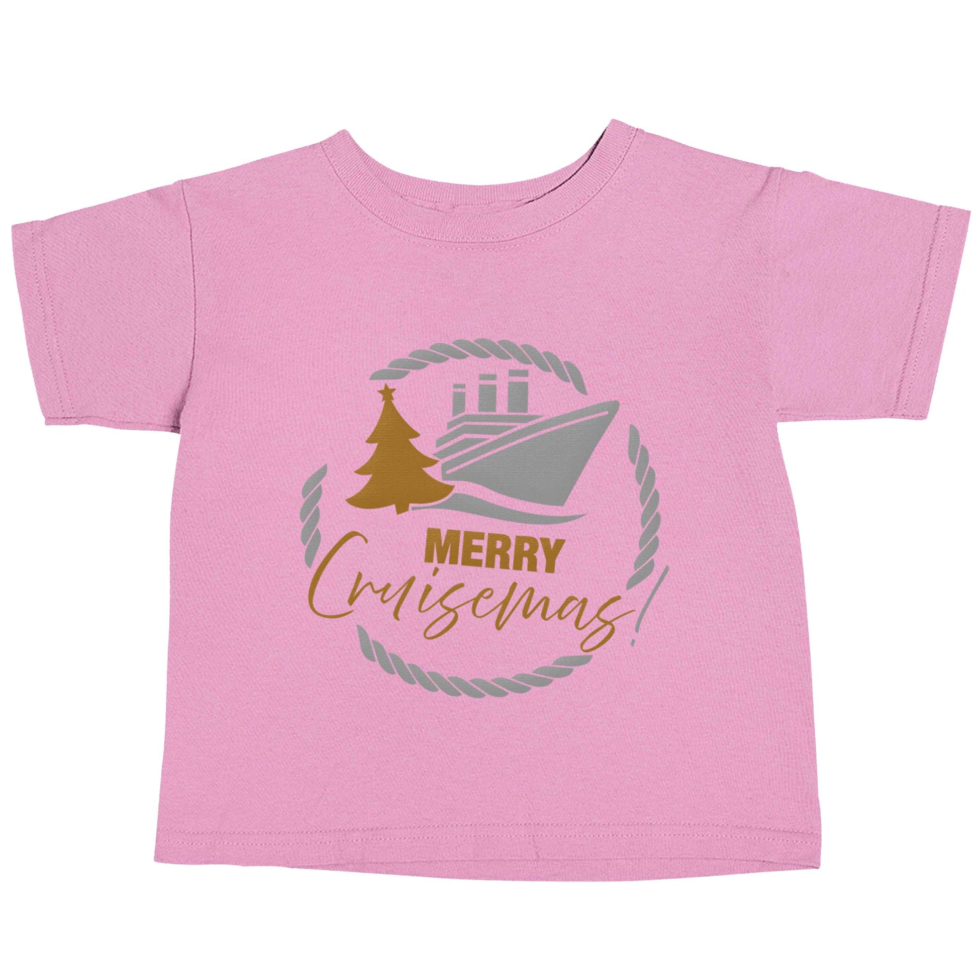 Merry cruismas light pink baby toddler Tshirt 2 Years