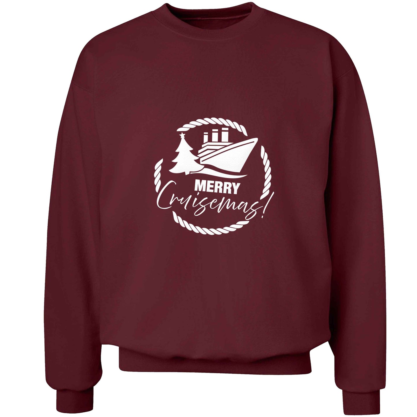 Merry cruismas adult's unisex maroon sweater 2XL