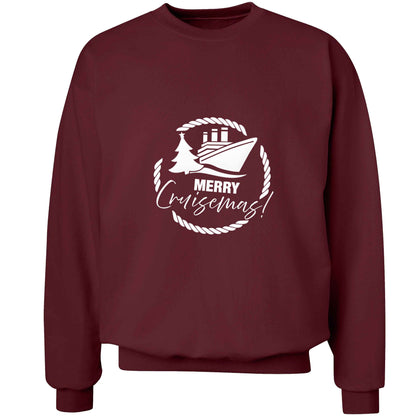Merry cruismas adult's unisex maroon sweater 2XL