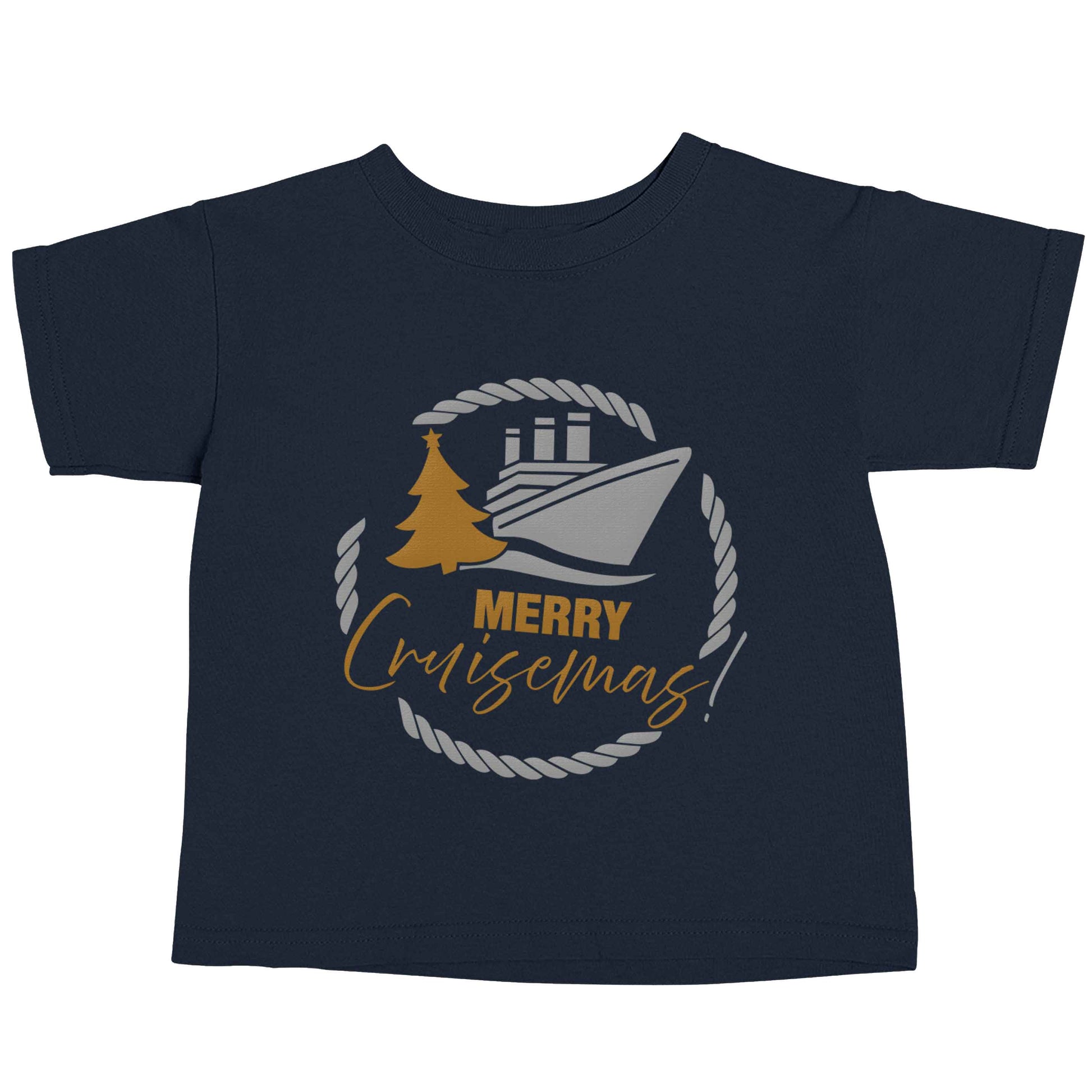 Merry cruismas navy baby toddler Tshirt 2 Years