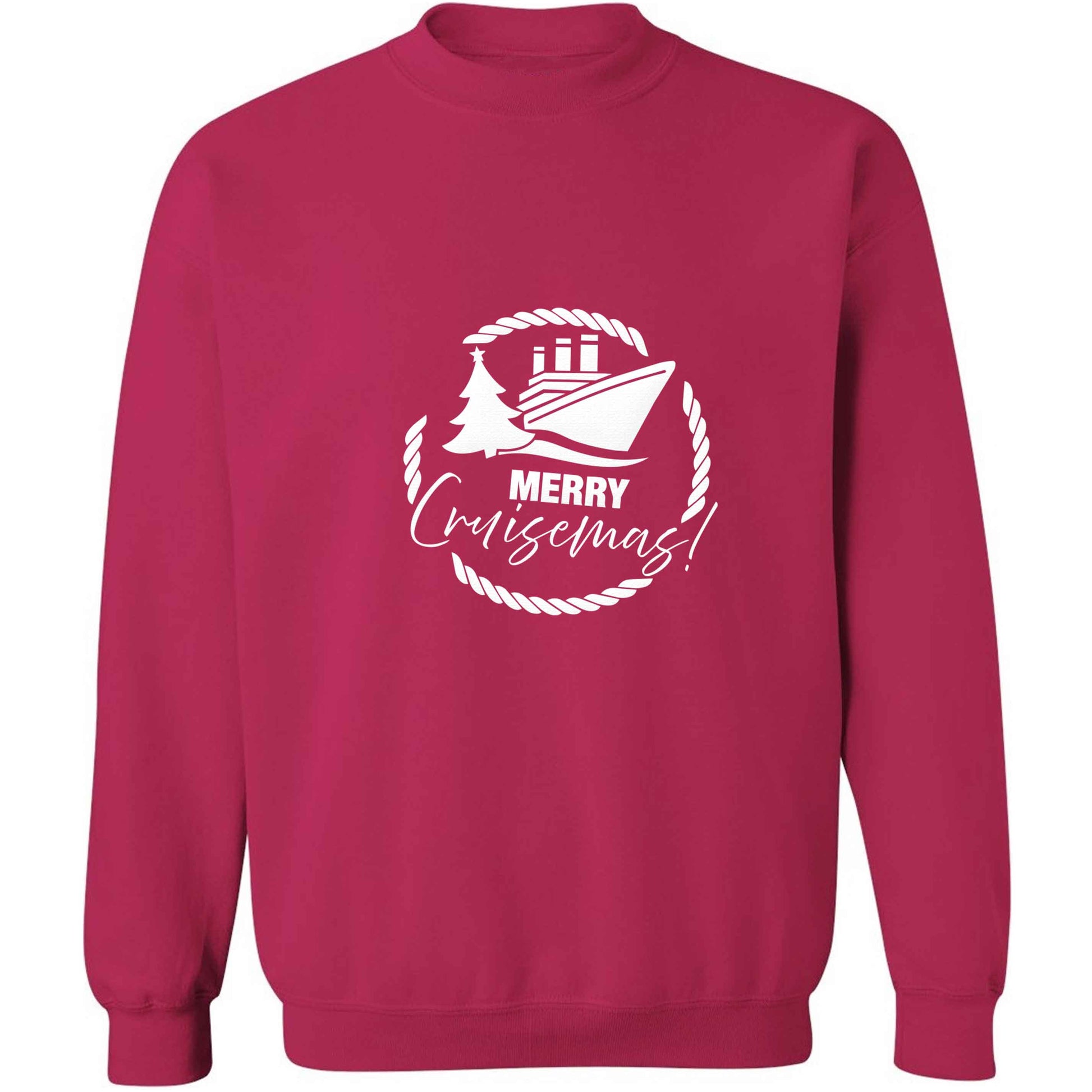 Merry cruismas adult's unisex pink sweater 2XL
