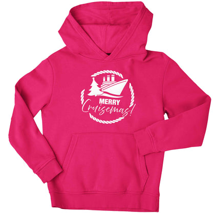 Merry cruismas children's pink hoodie 12-13 Years