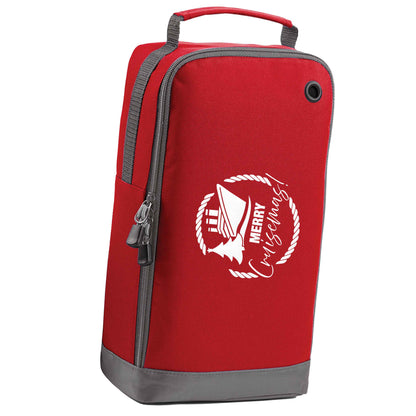 Merry cruismas red sports shoe bag vertical print